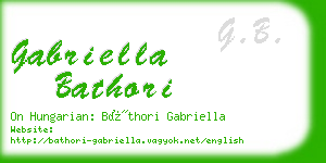 gabriella bathori business card